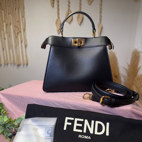 Fendi Handbags - SOLD Fendi Peekaboo ISeeU Top-Handle – Noir / Rose / Tortora – Like New
